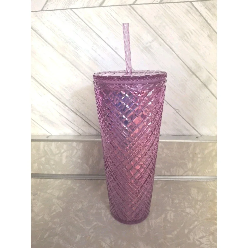 ❤️ Starbucks Winter 2023 Pink / Light Purple Magenta Taffy Jeweled Venti Tumbler
